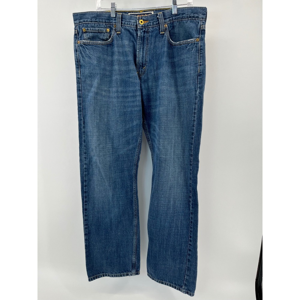 Levi's 514 Slim Straight Jeans Mens 38x32 Blue Medium Wash Denim Pants - Picture 2 of 9